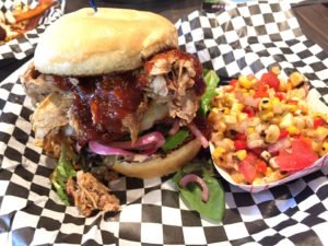 Delta Bound pork burger